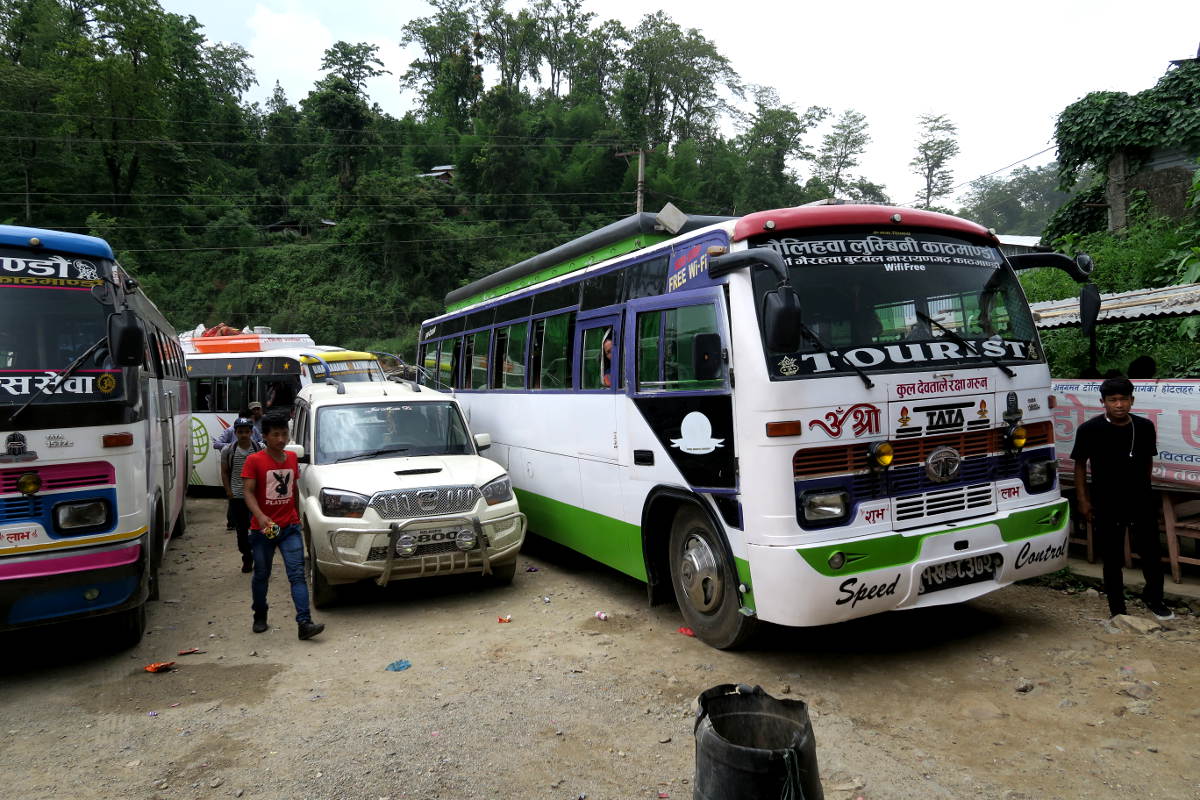 Bus in Nepal - Happymind Travels