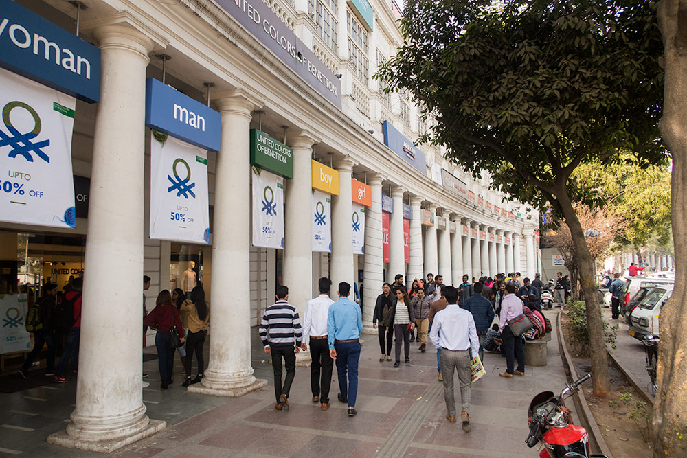 Connaught Place shops - Happymind Travels