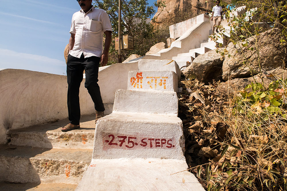 Anjaneya Hill stairs to the Hanuman Temple | Happymind Travels