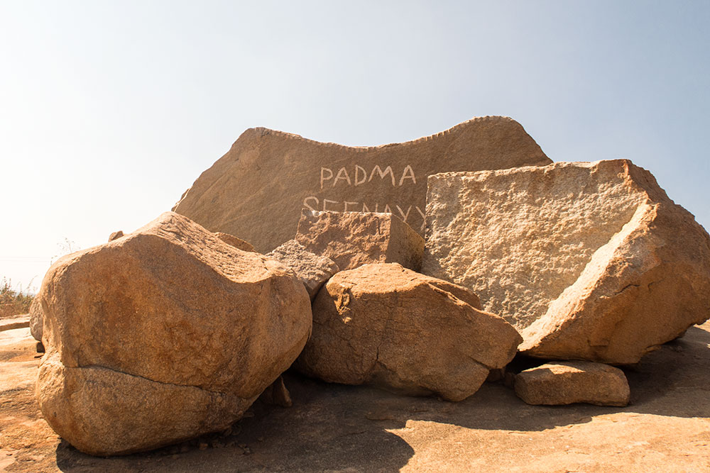 Boulders on the Way to Local Temple in Hampi Island | Happymind Travels