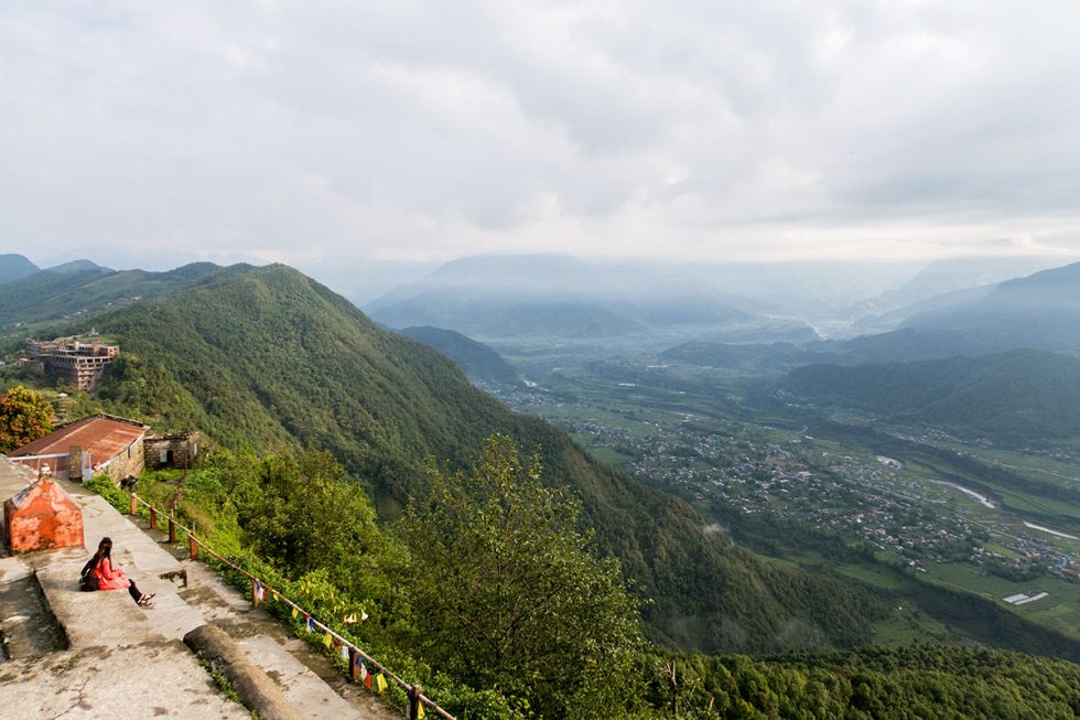 Vista em Sarangkot sobre as montanhas