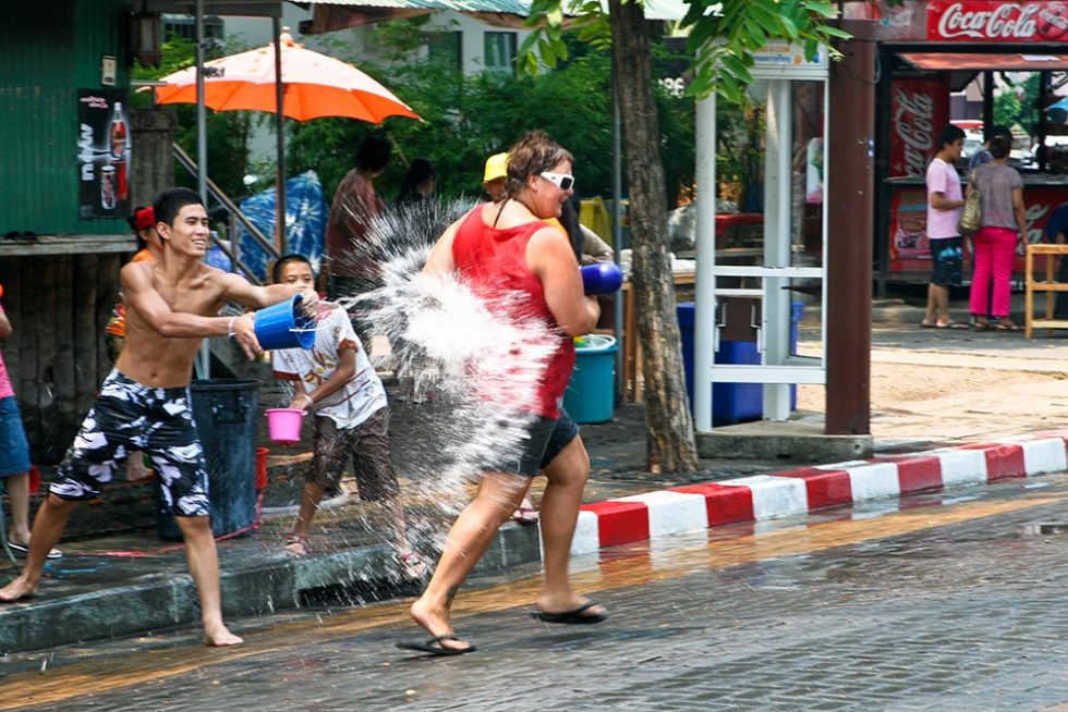 Songkran Festival water fight | Happymind Travels
