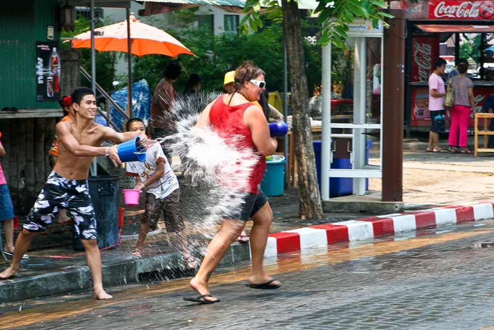 Songkran Festival water fight | Happymind Travels