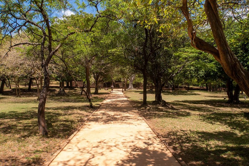 Caminhos na cidade antiga de Polonnaruwa, Sri Lanka | Happymind Travels