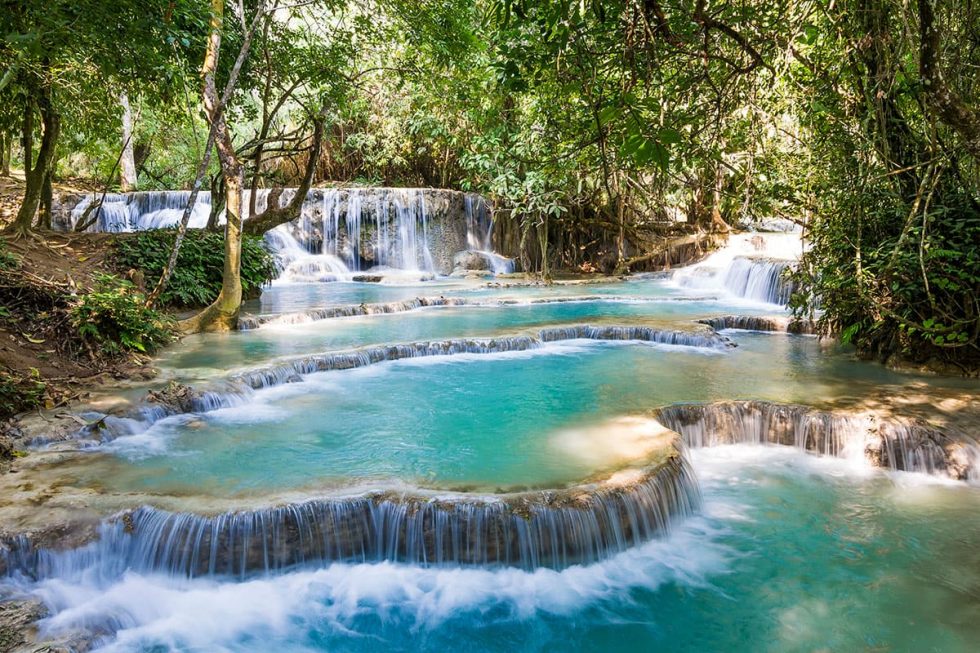 Kuang Si waterfall in Luang Prabang, Laos | Happymind Travels