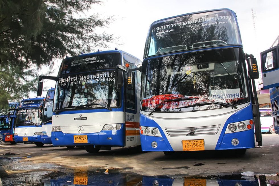 Bus for the route between Chiang Mai and Luang Prabang | Happymind Travels