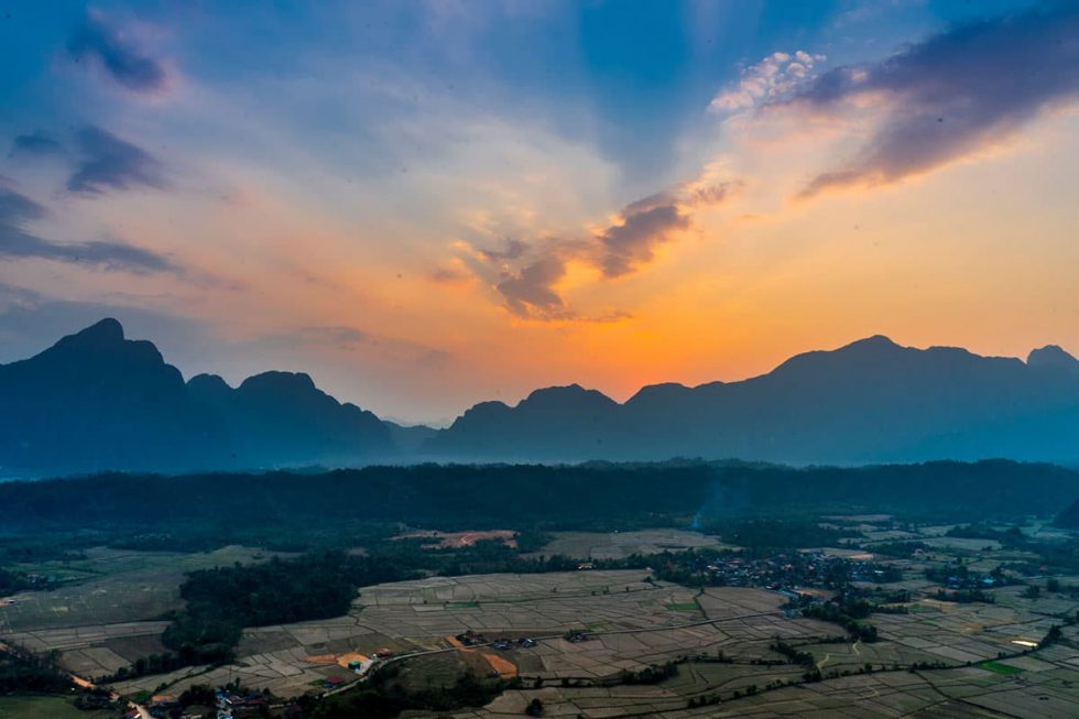 Sunrise at Phangern - Vang Vieng, Laos | Happymind Travels