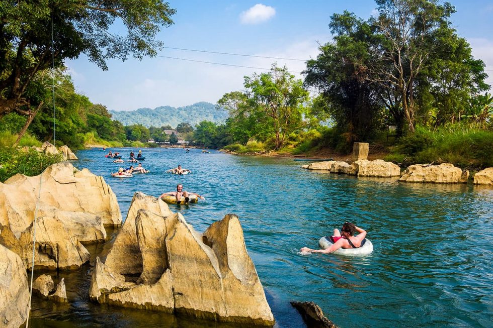 Tubing in Vang Vieng, Laos | Happymind Travels